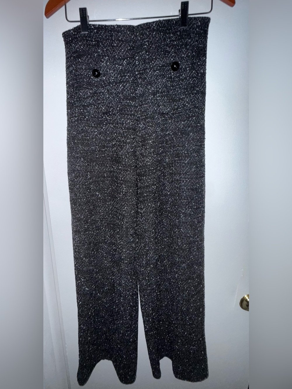 H&M Black & White  wide leg pants